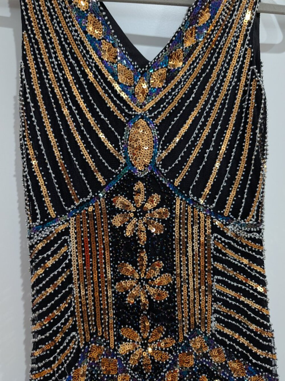 Babeyond Women's Flapper Dresses 1920s V Neck Beaded Fringed Great Gatsby Dress - Picture 5 of 9